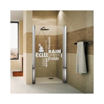 Autocolant rezistent la apă, pentru cabina de duș, Ambiance Zen