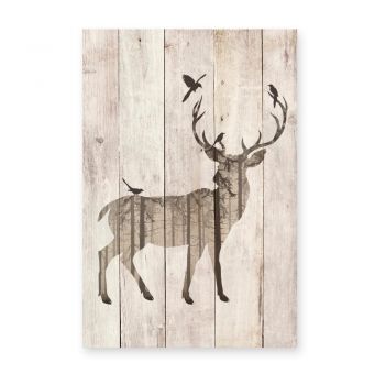Semn din lemn 40x60 cm Deer – Really Nice Things