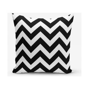 Față de pernă Minimalist Cushion Covers Stripes, 45 x 45 cm, alb - negru