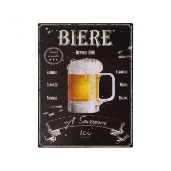 Semn din metal 25x33 cm Bière – Antic Line