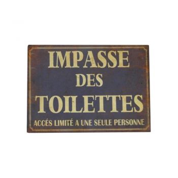 Semn 21x15 cm Impasse Des Toilettes – Antic Line