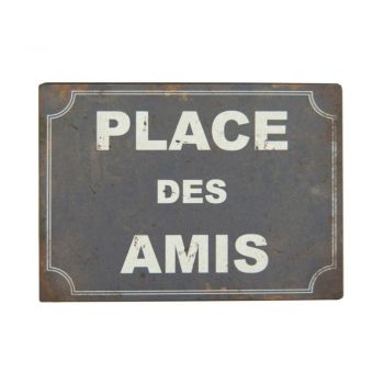 Semn din metal 21x15 cm Place des Amis – Antic Line