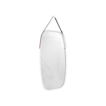 Oglindă de perete cu ramă albă PT LIVING Idylic, lungime 74 cm
