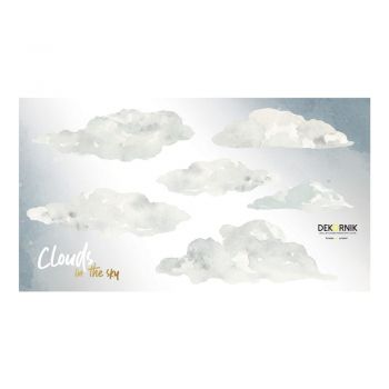 Set autocolante de perete motiv cu nori Dekornik Clouds