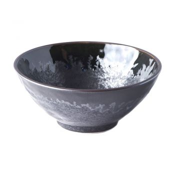 Bol din ceramică pentru udon / tăiței japonezi MIJ Matt, ø 20 cm, negru