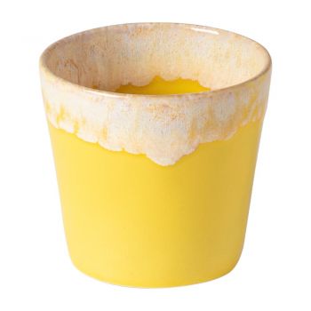 Ceașcă galbenă/albă din gresie 210 ml Grespresso – Costa Nova