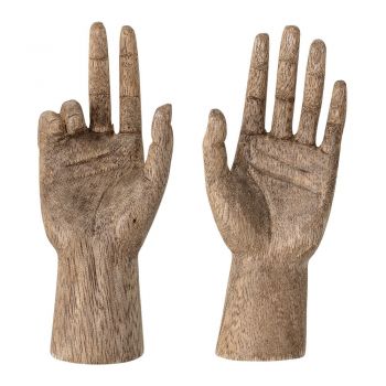 Statuete 2 buc. din lemn masiv 13 cm Teis – Bloomingville