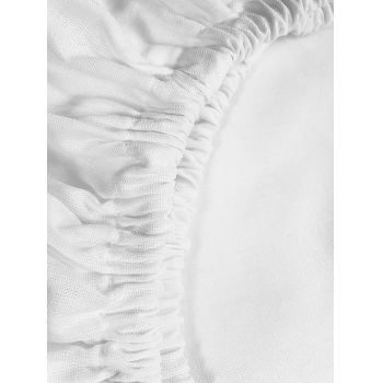 Cearceaf alb KidsDecor cu elastic din bumbac 60 x 120 cm