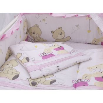 Lenjerie Teddy Play Pink M1 4 piese 140x70
