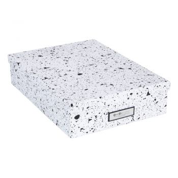 Cutie de depozitare Bigso Box of Sweden Oskar, negru-alb