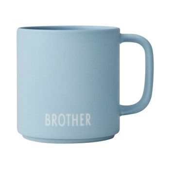 Cană albastră din porțelan 175 ml Brother – Design Letters