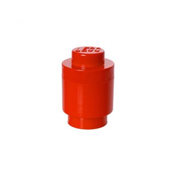 Cutie depozitare rotundă LEGO®, roșu, ⌀ 12,5 cm