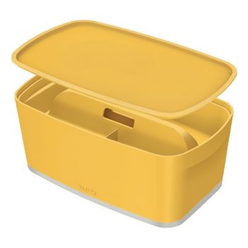 Cutie de depozitare galbenă cu capac MyBox – Leitz