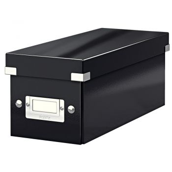 Cutie de depozitare neagră din carton cu capac 14x35x14 cm Click&Store – Leitz