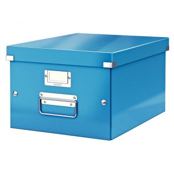 Cutie de depozitare albastră din carton cu capac 28x37x20 cm Click&Store – Leitz