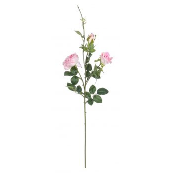 Floare artificiala, Rose Branch, Bizzotto, 90 cm, roz