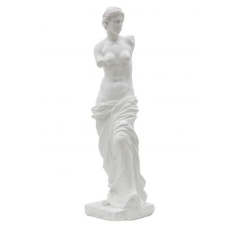 Statueta decorativa, Woman Sculpture, Mauro Ferretti, 14x29 cm, polirasina, alb