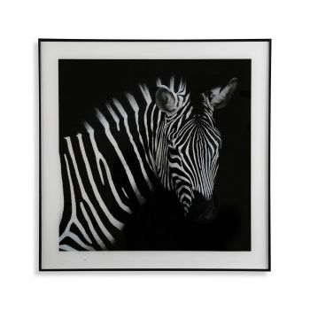 Tablou decorativ din sticla Zebra Profile, Versa, 50x50 cm la reducere