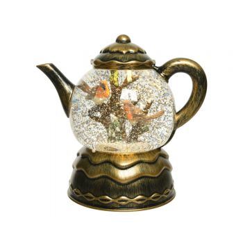 Decoratiune luminoasa Teapot, Lumineo, 18x18 cm, 2 LED-uri, multicolor