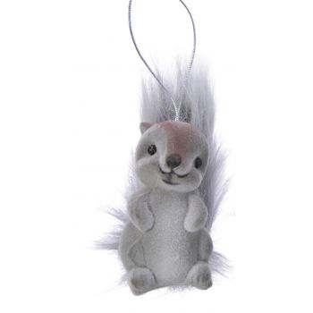 Glob Squirrel, Decoris, 4x3x9 cm, plastic, gri