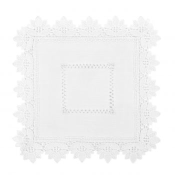 Servet de masa Mirella, Ambition, 30x30 cm, poliester, alb