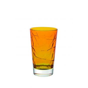 Set 6 pahare diverse bauturi, Vidivi, Dolomiti, 420 ml, sticla, portocaliu