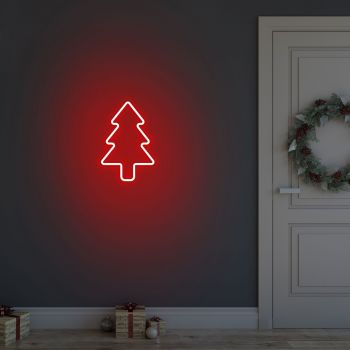 Lampa de perete Christmas Pine, Neon Graph, 21x30x2 cm, rosu