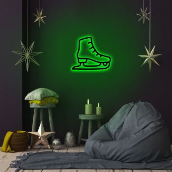 Lampa de perete Ice-Skate 2, Neon Graph, 25x21 cm, verde
