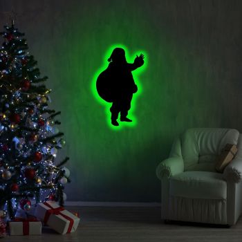 Lampa de perete Santa Claus 2, Neon Graph, 32x52 cm, verde