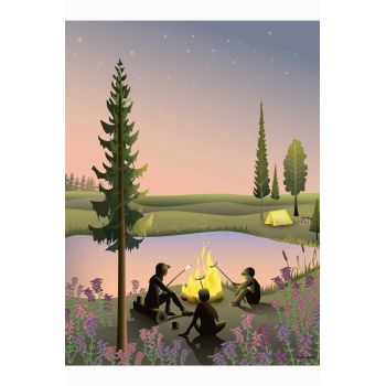 Vissevasse Poster Campfire 50x70 cm