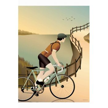 Vissevasse Poster Cycling The Hulls 50x70 cm