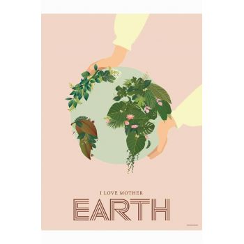 Vissevasse Poster I Love Mother Earth 50x70 cm