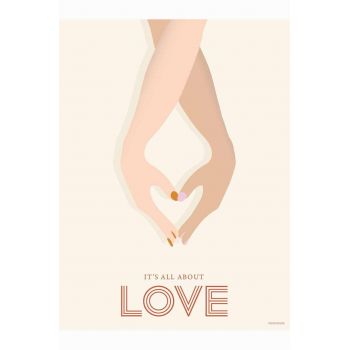 Vissevasse Poster Its All About Love 30x40 cm