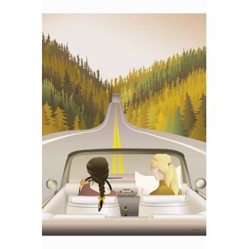 Vissevasse Poster Road Trip 50x70 cm