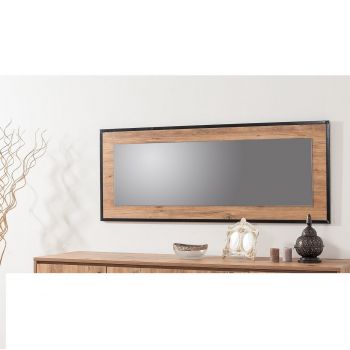 Oglinda decorativa Quantum Idea, Sapphire, 150x60 cm, natural/negru