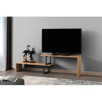 Comoda TV Ovit, Kalune Design, 120x35x45 cm, maro ieftina