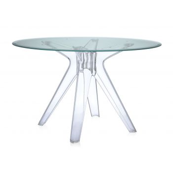 Masa Kartell Sir Gio design Philippe Starck diametru 120cm verde - transparent