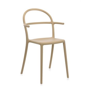 Set 2 scaune Kartell Generic C design Philippe Stark bej mat