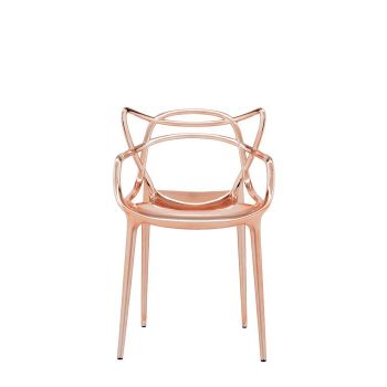 Set 2 scaune Kartell Masters design Philippe Starck & Eugeni Quitllet cupru metalizat