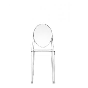 Set 2 scaune Kartell Victoria Ghost design Philippe Starck transparent
