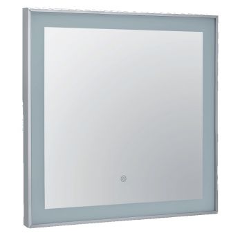 Oglinda Bemeta 60x60x4cm IP44 iluminare LED senzor touch crom la reducere