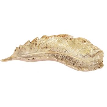 Platou Feather, 21x10x2.5 cm, poliston, auriu