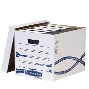 Container arhivare carton reciclat si reciclabil cu capac 320 x 410 x 330 Fellowes Basic