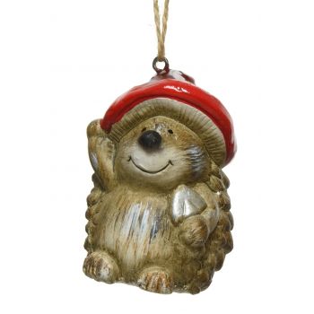 Glob Hedgehog w row, Decoris, 6x6x7.5 cm, teracota, multicolor ieftina