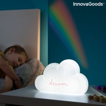 Lampa LED cu proiector curcubeu si autocolante, Rainbow Claibow InnovaGoods, 18x11x5.5 cm ieftina