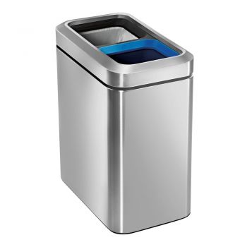 Coș de gunoi pentru deșeuri sortate din oțel inoxidabil 20 l - simplehuman