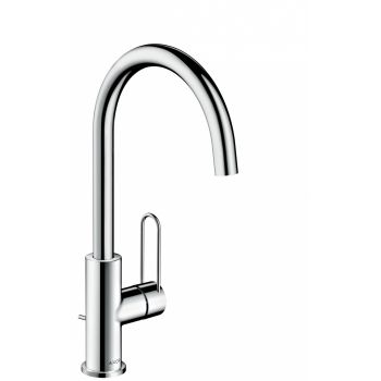 Baterie lavoar baie crom cu ventil pop-up Hansgrohe Axor Uno 240
