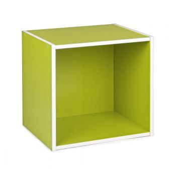 Raft modular, Composite Cube, Bizzotto, 35x29.5x35 cm, PAL laminat/MDF, verde ieftina