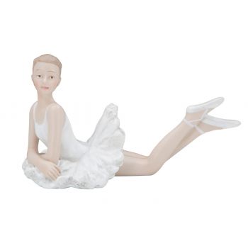 Decoratiune Dancer Dicy Layng , Mauro Ferretti, 12x7.5x11 cm, polirasina, alb