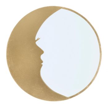 Oglinda decorativa Moon, Mauro Ferretti, Ø 72.5 cm, fier, auriu